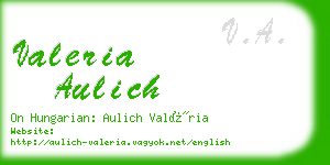 valeria aulich business card